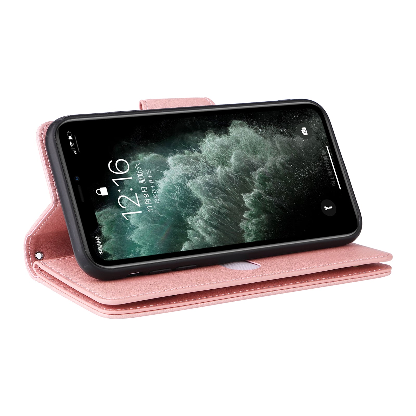 For iPhone 11 Pro Case PU Leather Rivet Decor Stand Flip Phone Cover Wallet For iPhone 11 Pro Case PU Leather Rivet Decor Stand Flip Phone Cover Wallet
